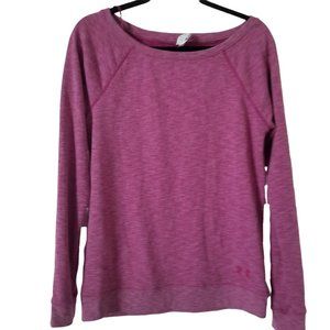 Under Armor M Heat Gear Boatneck Purple Sweatshirt